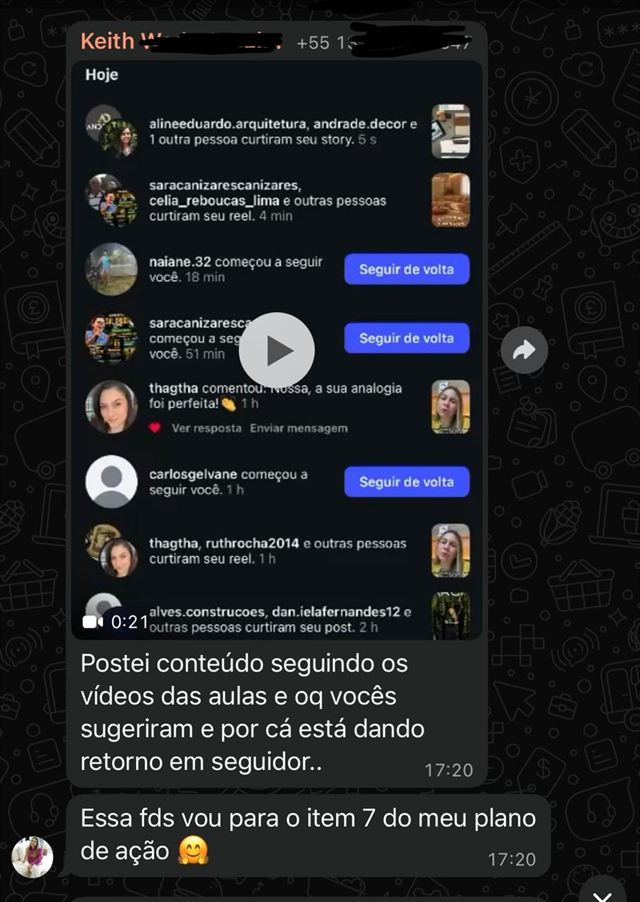 Crescimento de seguidores e engajamento